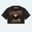 Load image into Gallery viewer, YELLOWSTONE MOTORS CROPPED JERSEY TEE