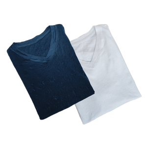 Mens t shirt pack – 2 navy and white shirts