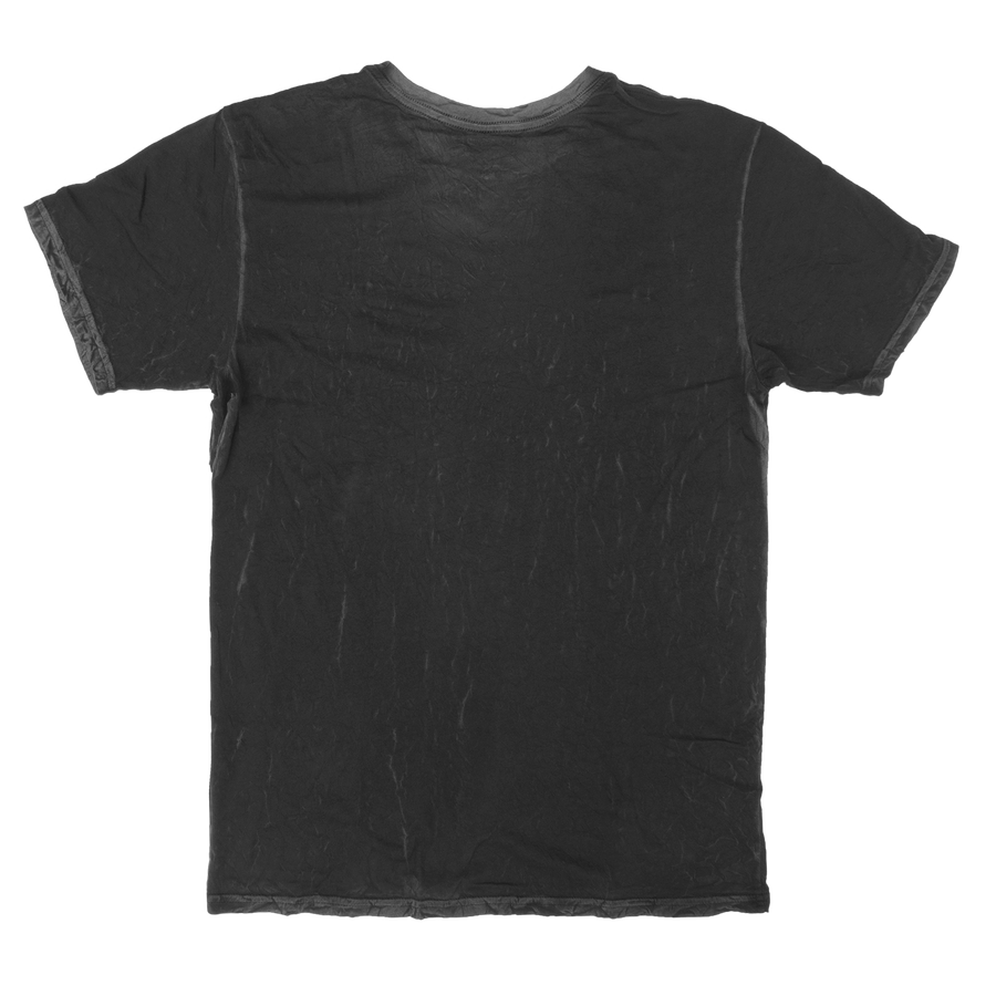 Charcoal crew neck t shirt back side view