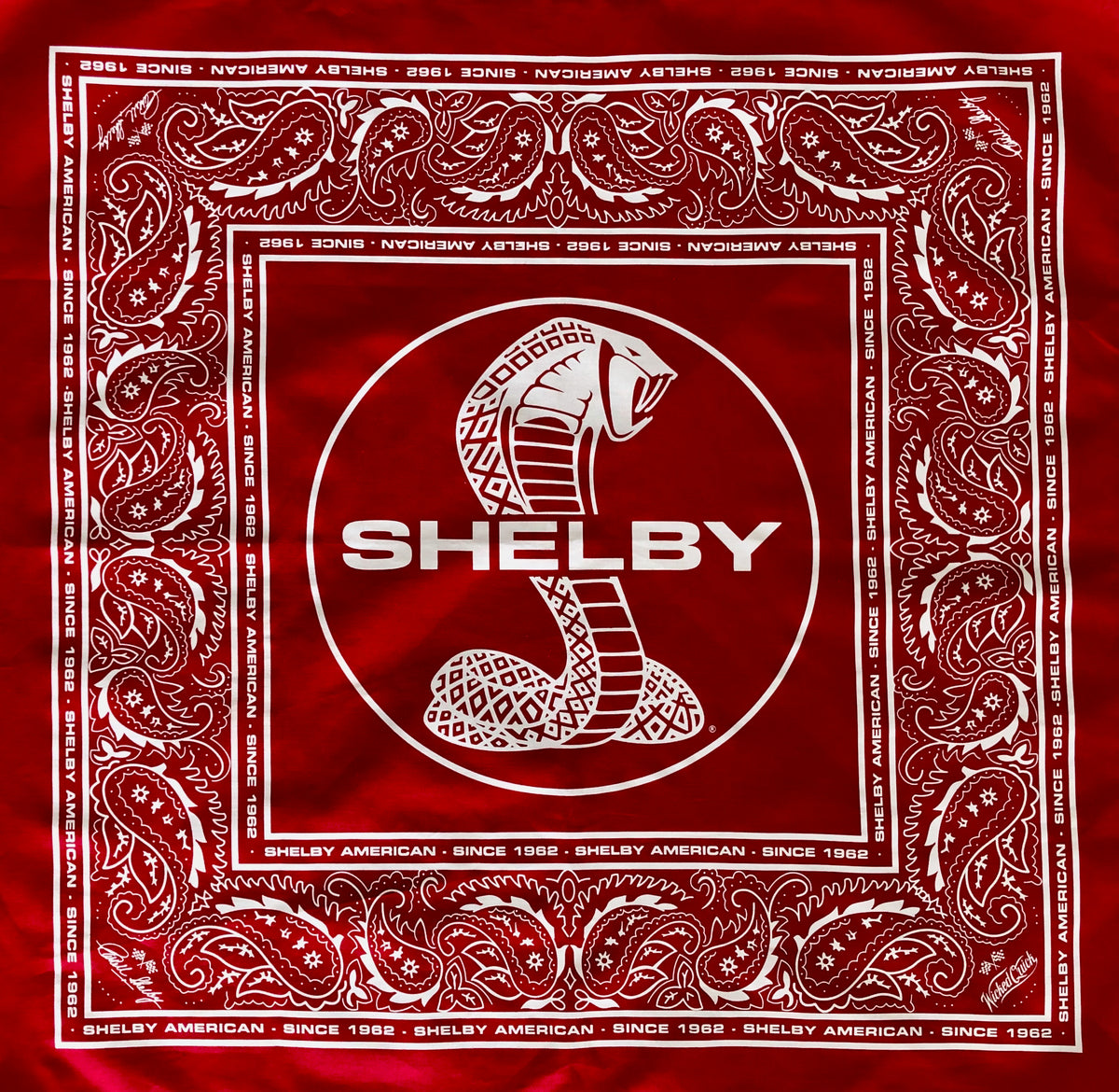 1980s〜 COBRA Bandana MADE IN USA Red Shelby Cobra Bandana | Shelby Apparel | Wicked Quick