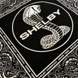 Load image into Gallery viewer, Black and white Shelby Cobra bandana in paisley – close up