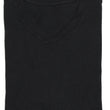 Load image into Gallery viewer, Jet black v neck t shirt folded up