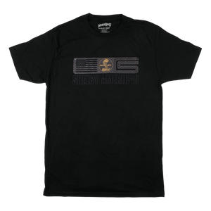 Shelby American logo on a black graphic tee