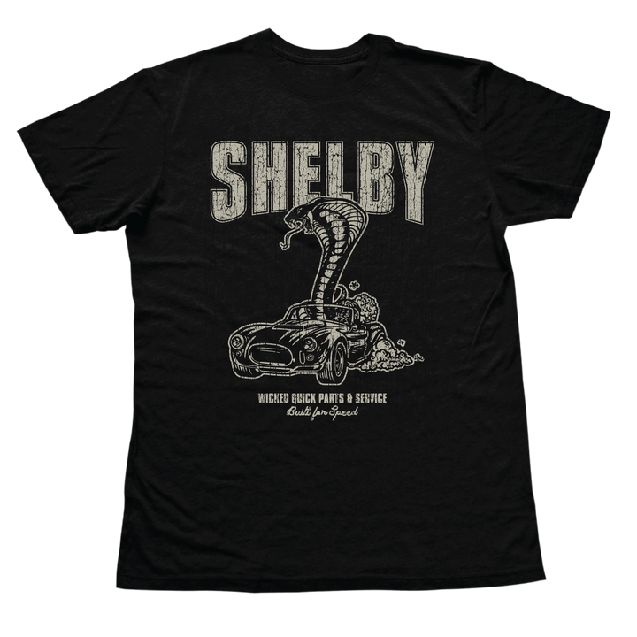 Shelby Parts & Service black and white graphic t-shirt