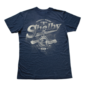 Carroll Shelby shirt in navy blue and white