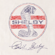Load image into Gallery viewer, Close up of red Shelby Cobra graphic on a white t shirt