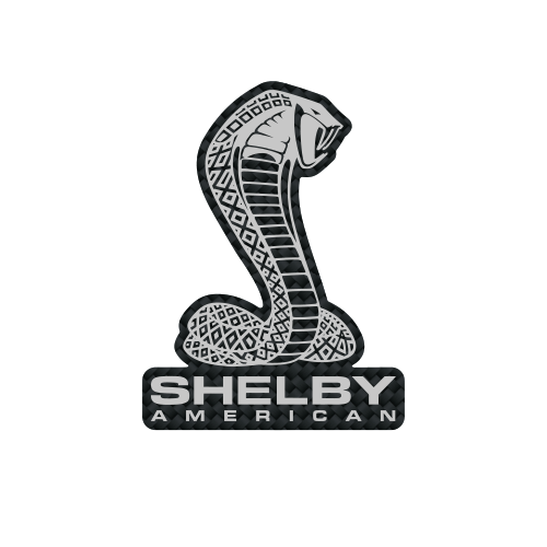 SHELBY AMERICAN DIE CUT CARBON FIBER PATTERN VINYL STICKER