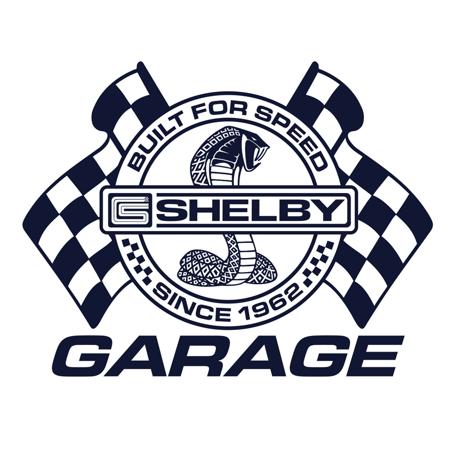 SHELBY GARAGE FLAGS VINYL MAGNET