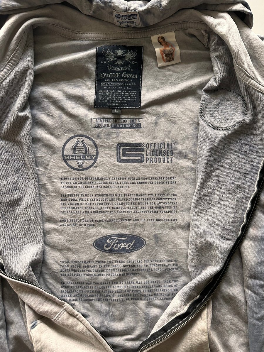 SHELBY COBRA FRENCH TERRY HOODIE Slate Blue, size L only