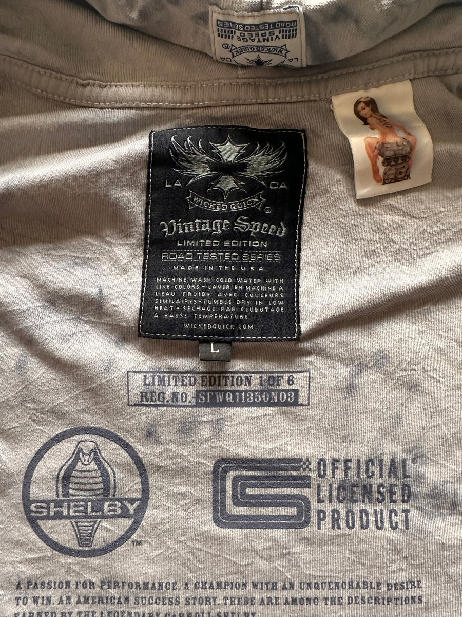 SHELBY COBRA FRENCH TERRY HOODIE Slate Blue, size L only