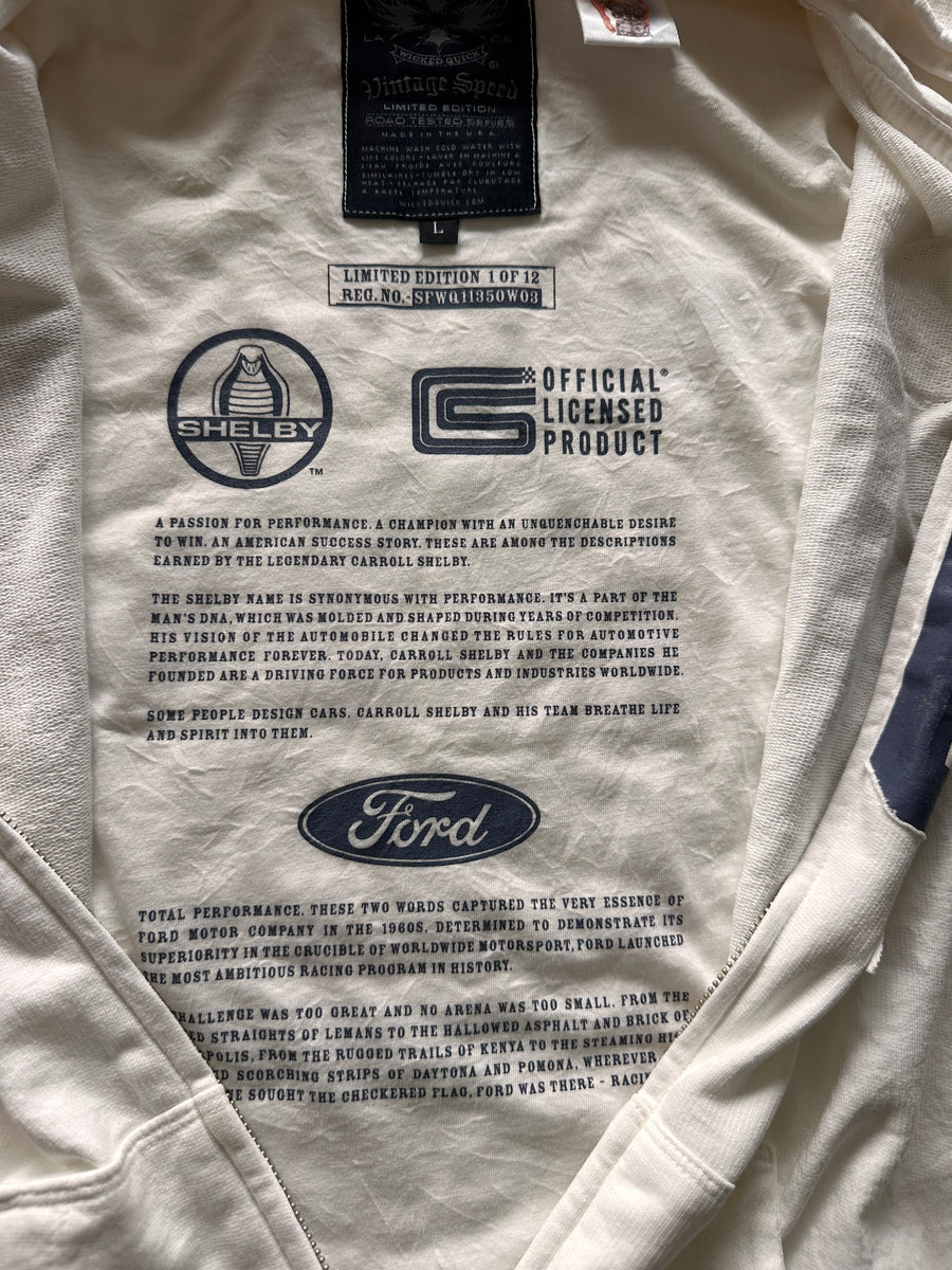 SHELBY COBRA FRENCH TERRY HOODIE-Color Natural- size L only