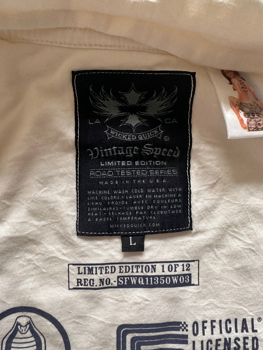 SHELBY COBRA FRENCH TERRY HOODIE-Color Natural- size L only