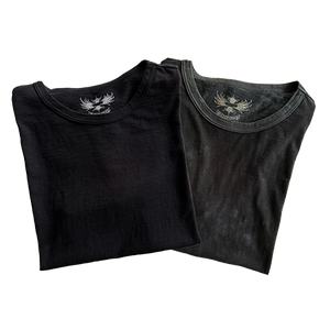 JET BLACK & VINTAGE BLACK 2-PACK CREW SLUB TEES