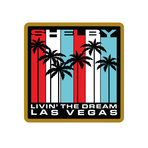 SHELBY LIVIN' THE DREAM LAS VEGAS VINYL STICKER