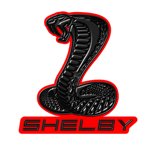 SHELBY BLACK TIF 3-D LOOK VINYL STICKER