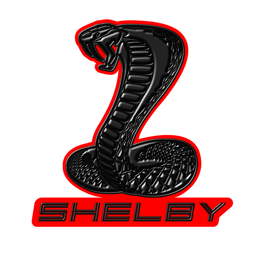 SHELBY BLACK TIF 3-D LOOK VINYL STICKER