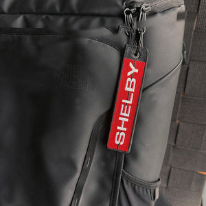 SHELBY EMBROIDERED KEY CHAIN OR LUGGAGE TAG