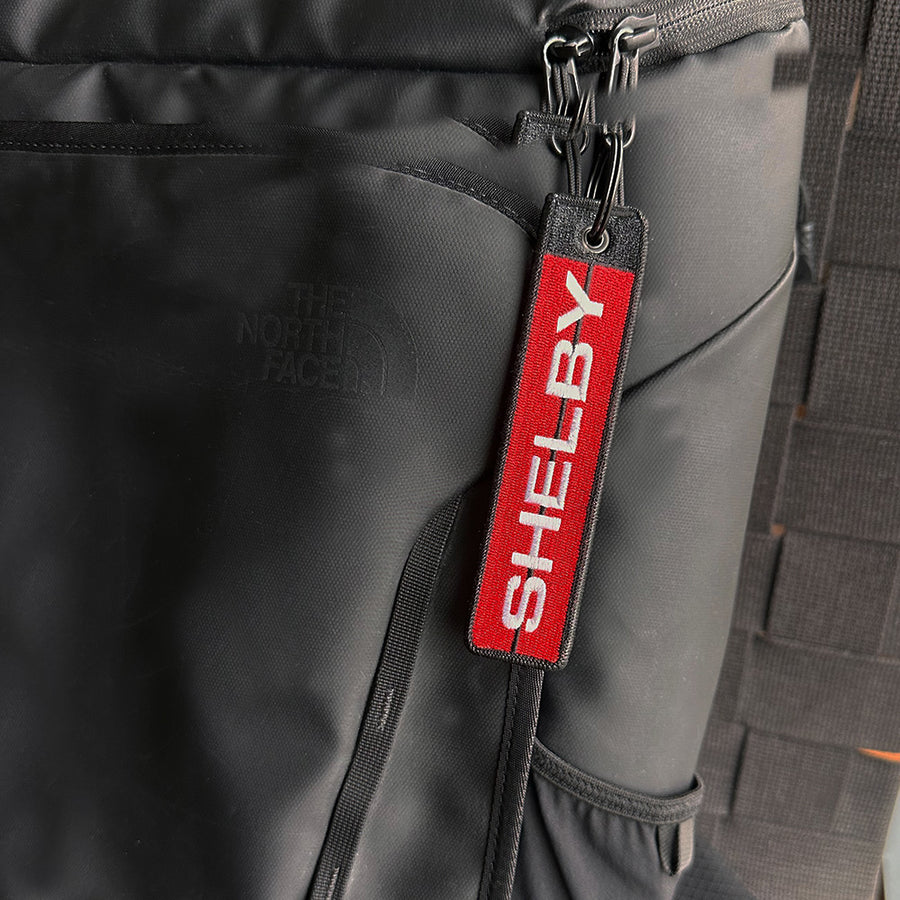 SHELBY EMBROIDERED KEY CHAIN OR LUGGAGE TAG