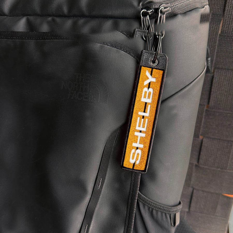 SHELBY EMBROIDERED KEY CHAIN OR LUGGAGE TAG