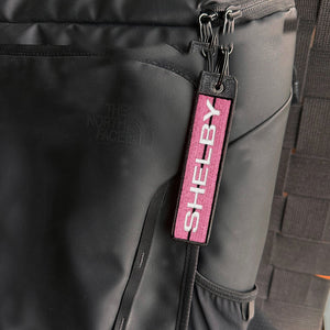 SHELBY EMBROIDERED KEY CHAIN OR LUGGAGE TAG