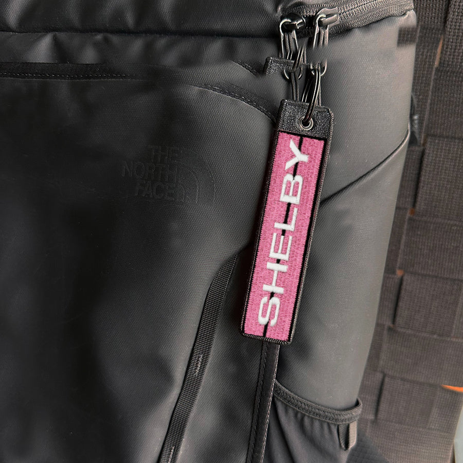 SHELBY EMBROIDERED KEY CHAIN OR LUGGAGE TAG