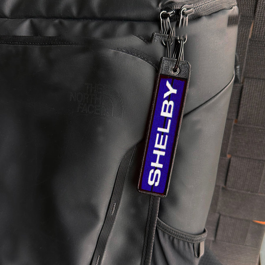 SHELBY EMBROIDERED KEY CHAIN OR LUGGAGE TAG