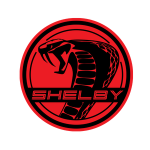 SHELBY SUPER SNAKE VINYL MAGNET-BLACK ON RED