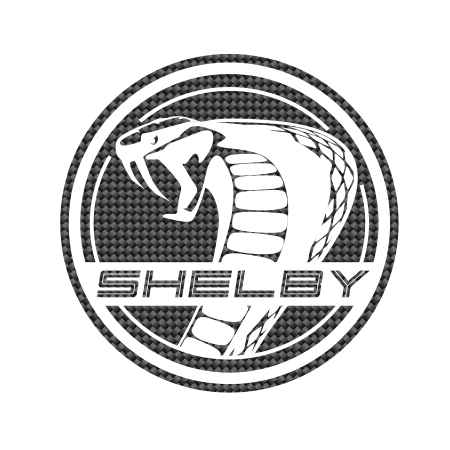 SHELBY SUPER SNAKE VINYL MAGNET-WHITE/CARBON FIBER PATTERN
