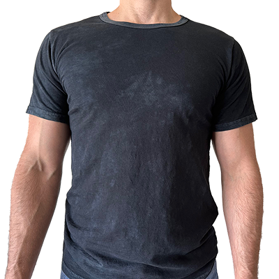 VINTAGE BLACK CREW SLUB TEE