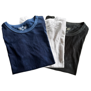 Vintage Navy, Optic White, Vintage Black 3-Pack Crew Slub Tees