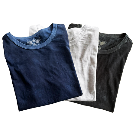 Vintage Navy, Optic White, Vintage Black 3-Pack Crew Slub Tees