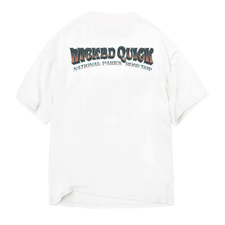 NATIONAL PARK SIGNATURE WHITE OVERSIZED TEE
