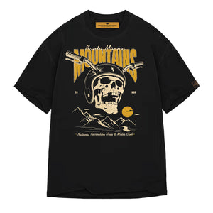 SANTA MONICA MOUNTAINS BLACK OVERSIZED TEE
