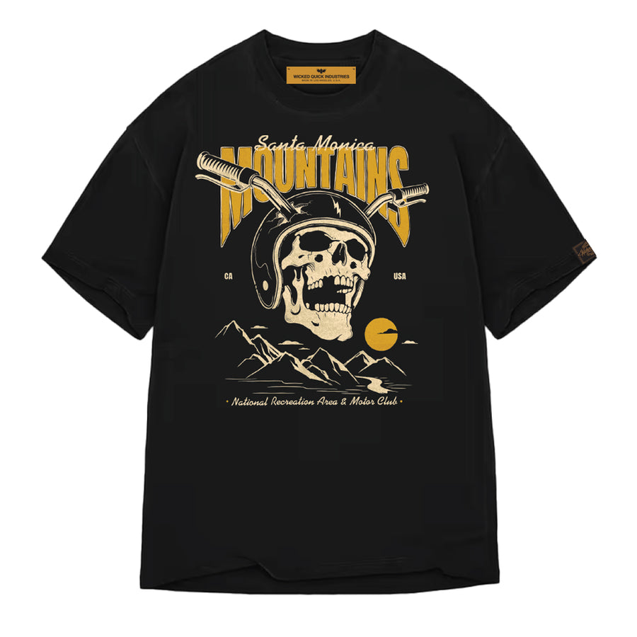 SANTA MONICA MOUNTAINS BLACK OVERSIZED TEE