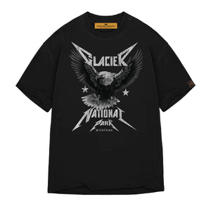 GLACIER NATIONAL PARK BLACK OVERSIZED TEE