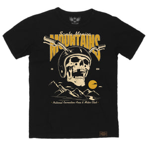 SANTA MONICA MOUTAINS - MEN'S VINTAGE SLUB TEE-BLACK