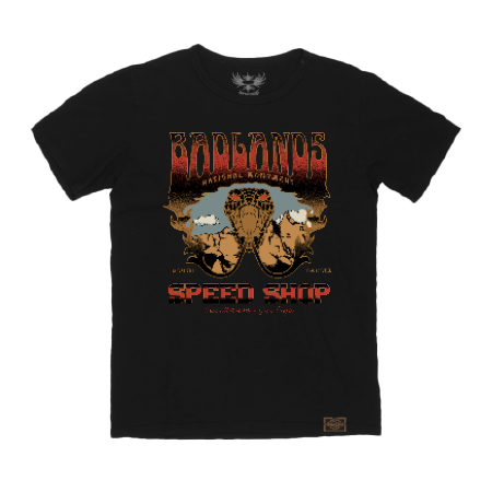 BADLANDS - MEN'S VINTAGE SLUB TEE-BLACK