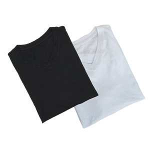 Mens t shirt pack – 2 black and white shirts