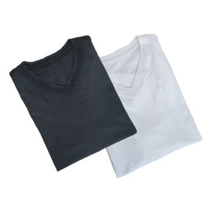 T-shirt packs in 2 - white and charcoal