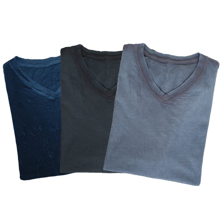 T-shirt packs in 3 – navy, charcoal and silver