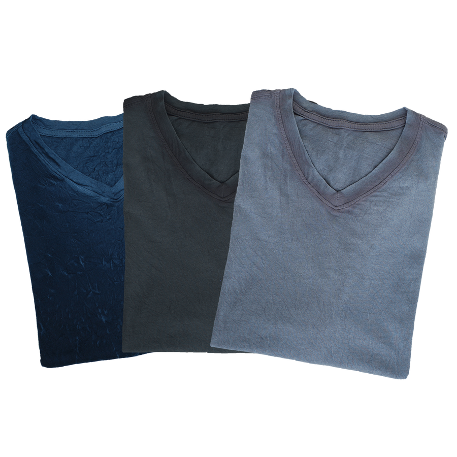 T-shirt packs in 3 – navy, charcoal and silver
