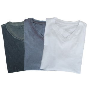 T-shirt packs in 3 – green, silver and white
