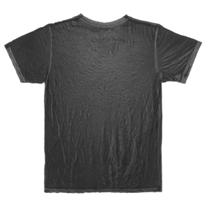Charcoal v neck t shirt back side view