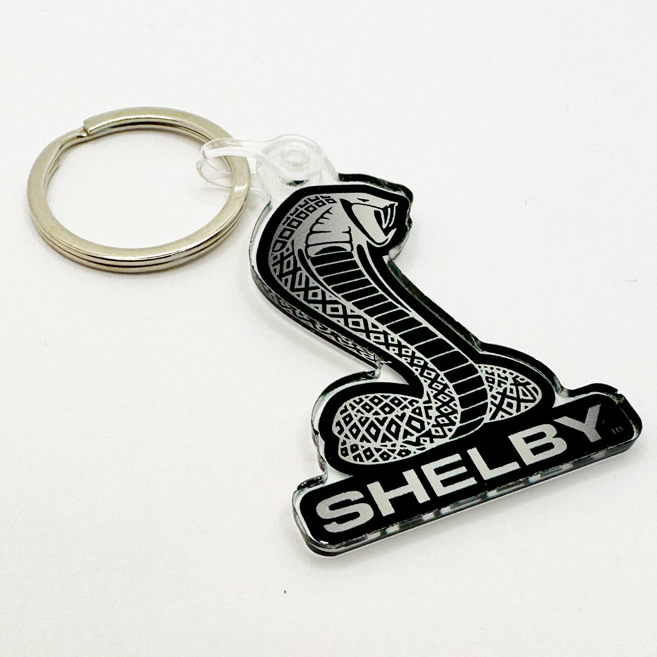 Shelby Keychain with AC Cobra Logo | Black Die-Cut | Wicked Quick