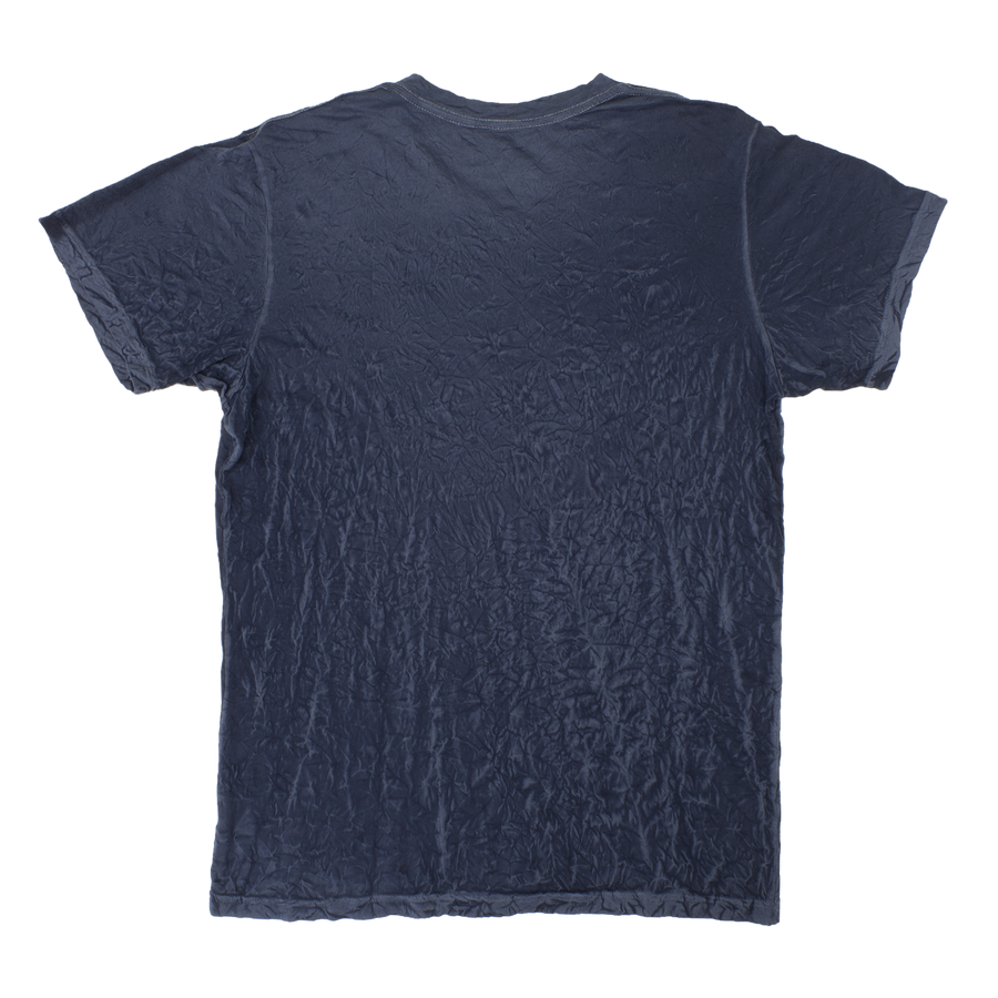 Navy v neck t shirt back