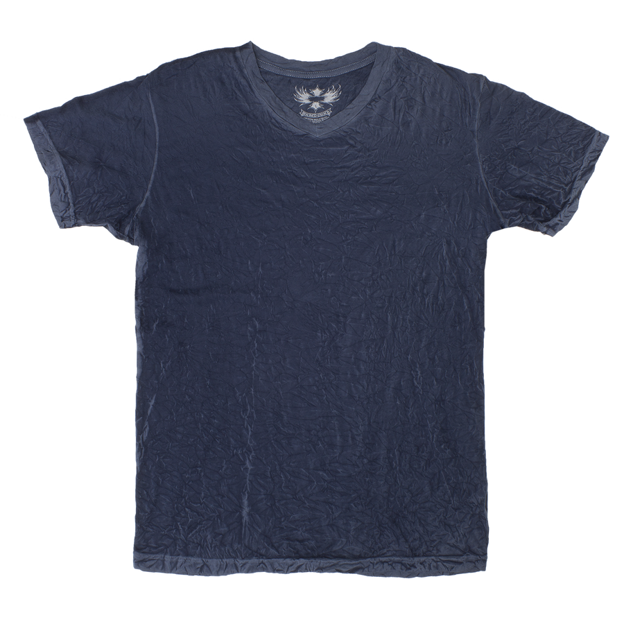 Navy v neck t shirt front