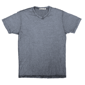 silver v neck crinkle shirt