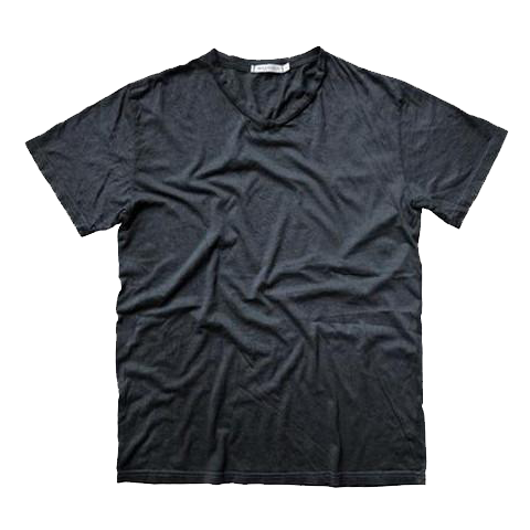Small gray v neck t shirt with crinkle fabric