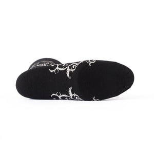 Bottom view of Wicked Quick "Built For Speed" race car socks