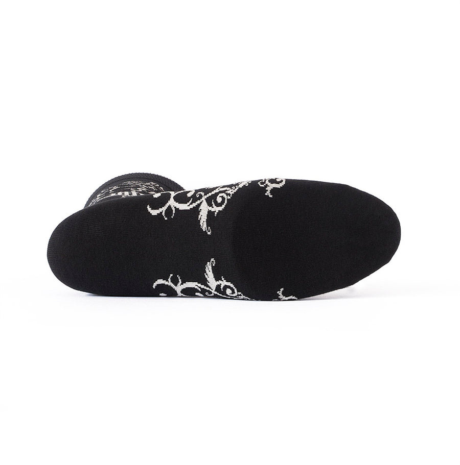 Bottom view of Wicked Quick "Built For Speed" race car socks